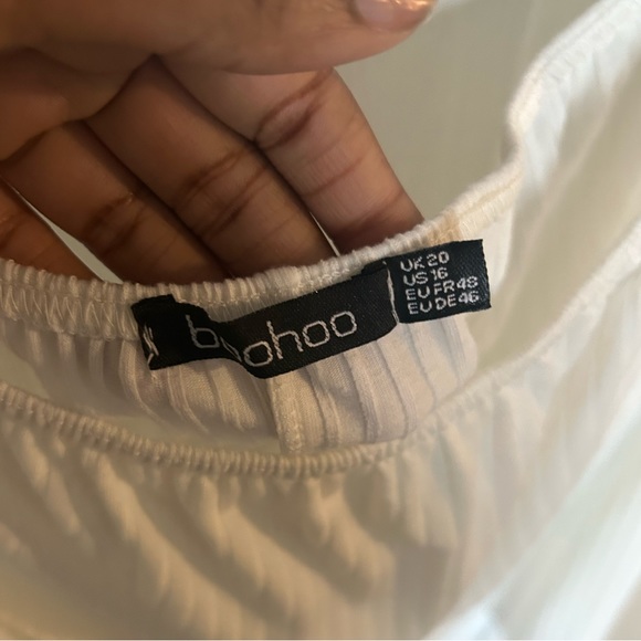 Boohoo ribbed off shoulder top - Picture 3 of 4